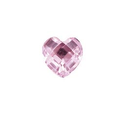 Accent Stone - Pink Heart | Accent Stone | Accent Stone Charm| Birthstone Floating Charm | Totem Lockets | Floating Charm Lockets